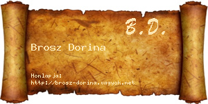 Brosz Dorina névjegykártya