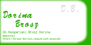 dorina brosz business card